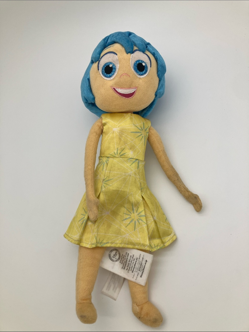 Disney Store Pixar Inside Out Joy Plush Stuffed Animal Toy Yellow Dress